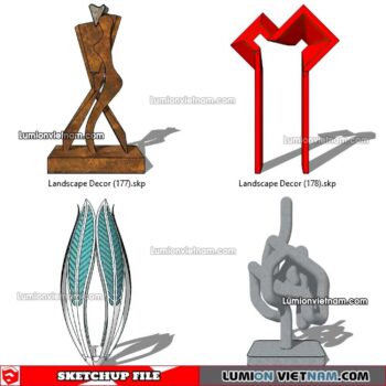 230312. Landscape Decor Sketchup Models