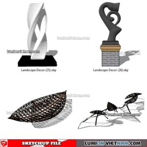 230312. Landscape Decor Sketchup Models