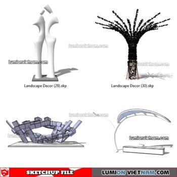 230312. Landscape Decor Sketchup Models