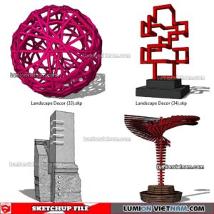 230312. Landscape Decor Sketchup Models