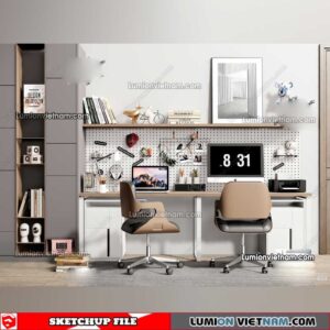 230411.Workplace Sketchup 3D Models