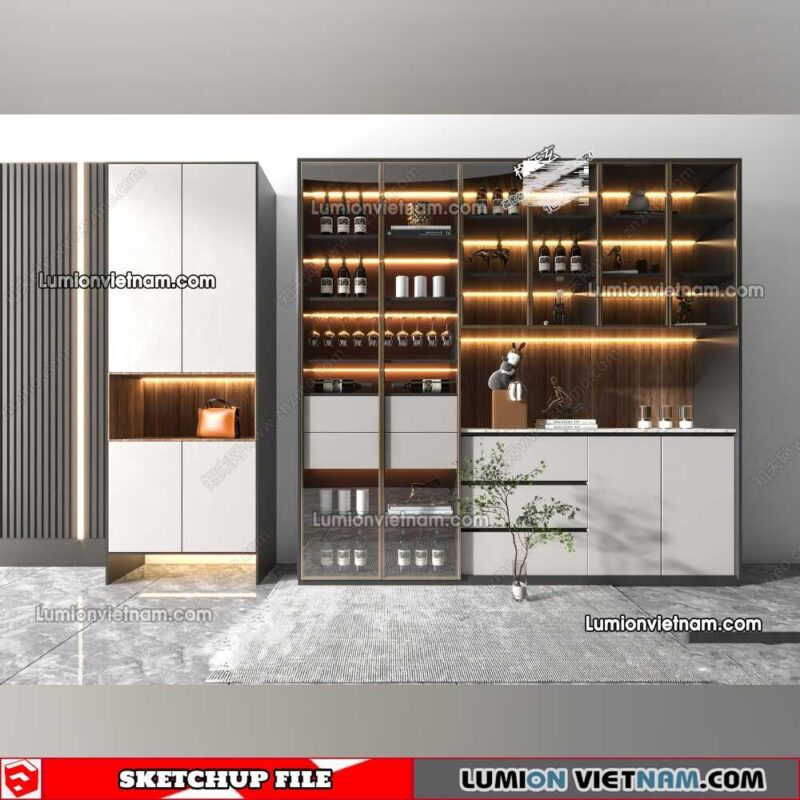 230413. Liquor Cabinet Sketchup Models