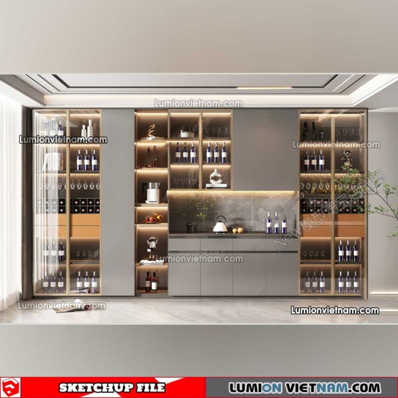 230413. Liquor Cabinet Sketchup Models
