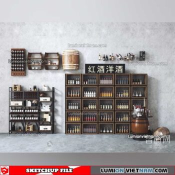 230413. Liquor Cabinet Sketchup Models