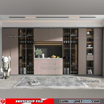 230413. Liquor Cabinet Sketchup Models