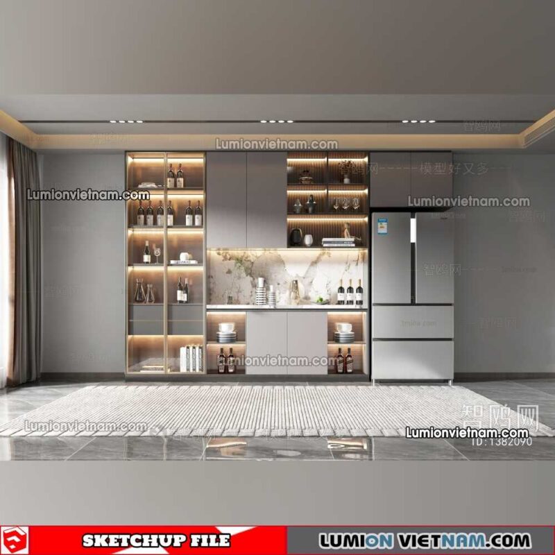 230413. Liquor Cabinet Sketchup Models