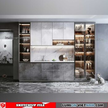 230413. Liquor Cabinet Sketchup Models
