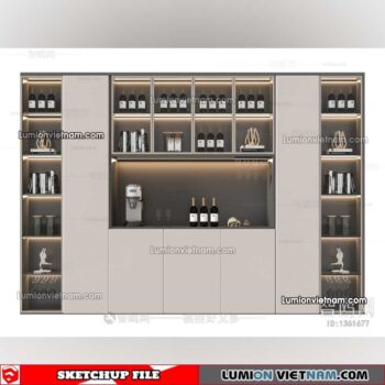 230413. Liquor Cabinet Sketchup Models