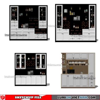 230413. Liquor Cabinet Sketchup Models