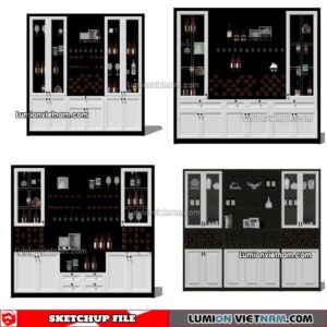 230413. Liquor Cabinet Sketchup Models