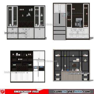 230413. Liquor Cabinet Sketchup Models