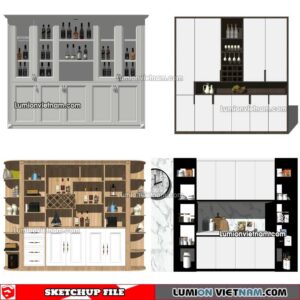 230413. Liquor Cabinet Sketchup Models