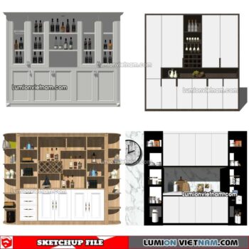 230413. Liquor Cabinet Sketchup Models