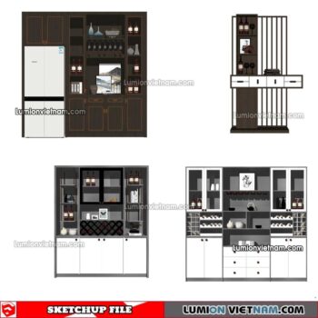 230413. Liquor Cabinet Sketchup Models