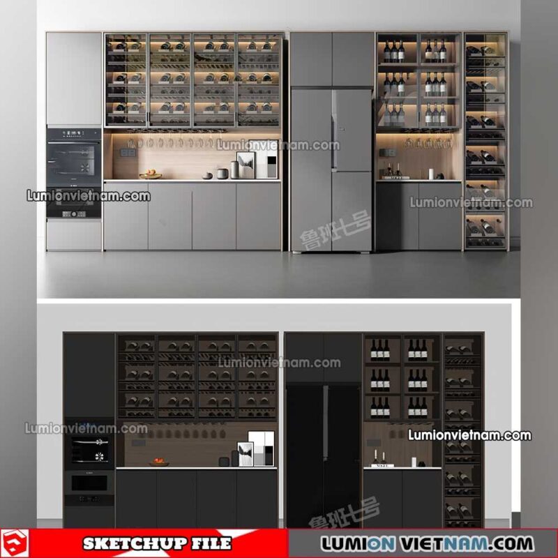 230413. Liquor Cabinet Sketchup Models