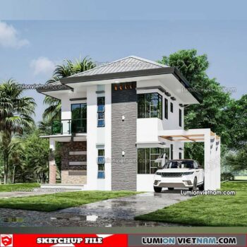 230415. Villa Sketchup Exterior Model