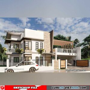 230415. Villa Sketchup Exterior Model