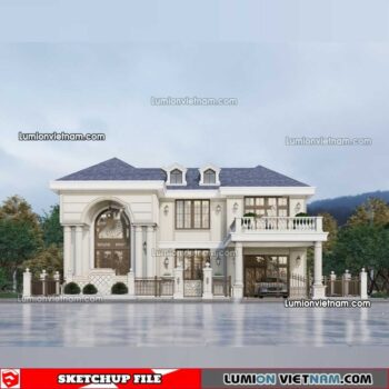 230415. Villa Sketchup Exterior Model