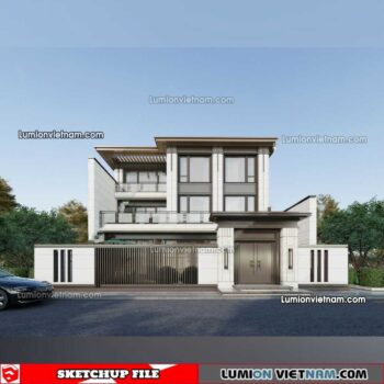 230415. Villa Sketchup Exterior Model