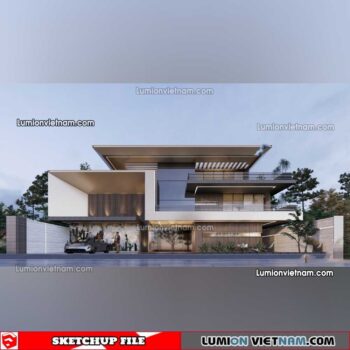 230415. Villa Sketchup Exterior Model