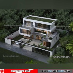 230415. Villa Sketchup Exterior Model