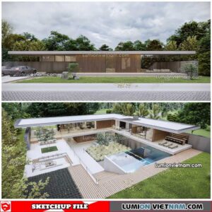 230415. Villa Sketchup Exterior Model