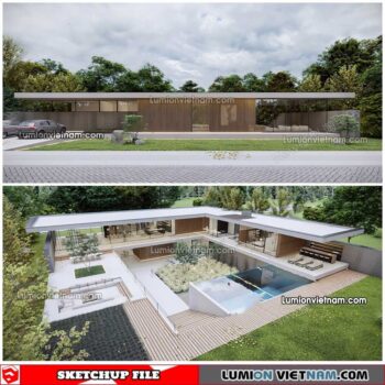 230415. Villa Sketchup Exterior Model