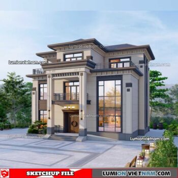 230415. Villa Sketchup Exterior Model