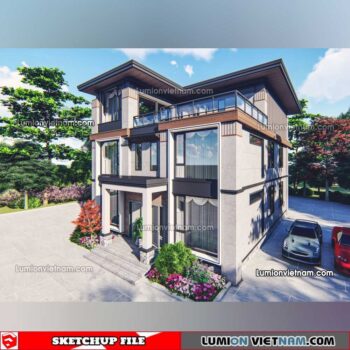 230415. Villa Sketchup Exterior Model