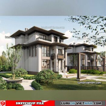 230415. Villa Sketchup Exterior Model