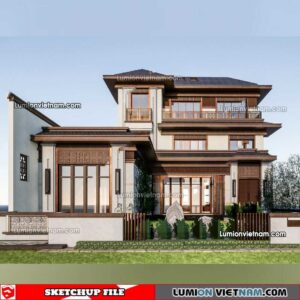 230415. Villa Sketchup Exterior Model