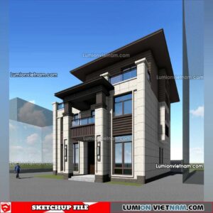 230415. Villa Sketchup Exterior Model