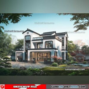 230415. Villa Sketchup Exterior Model