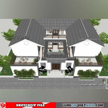 230415. Villa Sketchup Exterior Model