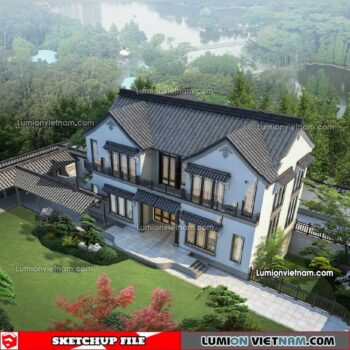 230415. Villa Sketchup Exterior Model