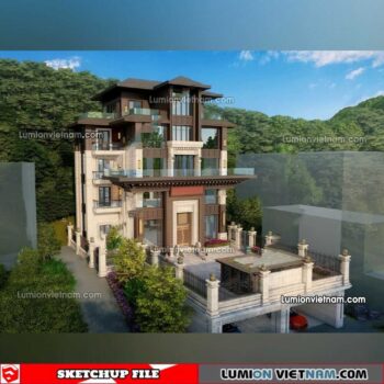 230415. Villa Sketchup Exterior Model