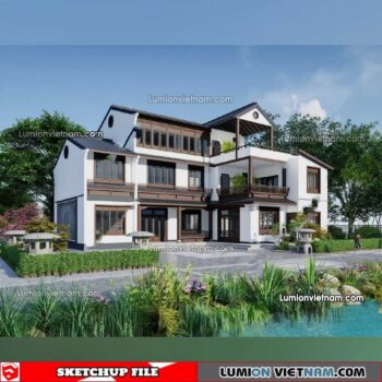 230415. Villa Sketchup Exterior Model