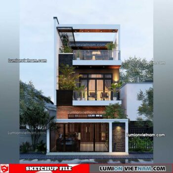 230415. Villa Sketchup Exterior Model