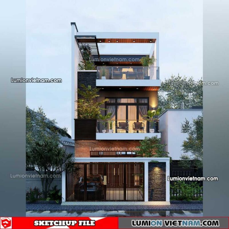 230415. Villa Sketchup Exterior Model