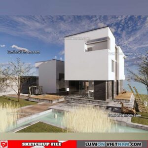 230415. Villa Sketchup Exterior Model