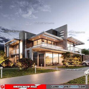 230415. Villa Sketchup Exterior Model