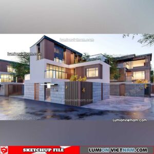 230415. Villa Sketchup Exterior Model