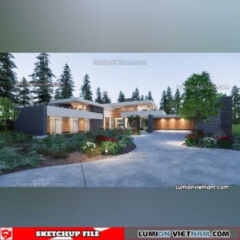 230415. Villa Sketchup Exterior Model