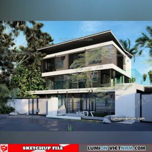 230415. Villa Sketchup Exterior Model