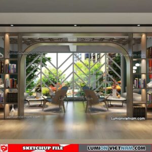 230417. Library RoomSketchup Interior Model