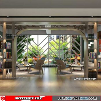 230417. Library RoomSketchup Interior Model