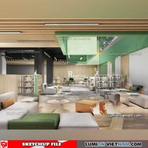 230417. Library RoomSketchup Interior Model