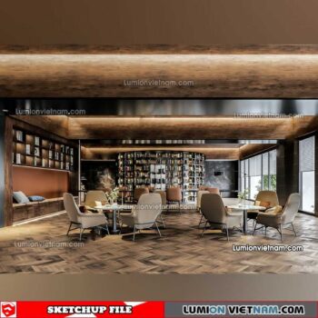 230417. Library RoomSketchup Interior Model