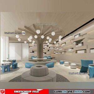 230417. Library RoomSketchup Interior Model