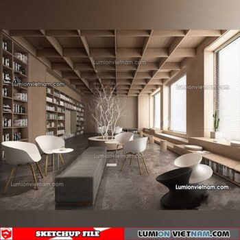 230417. Library RoomSketchup Interior Model